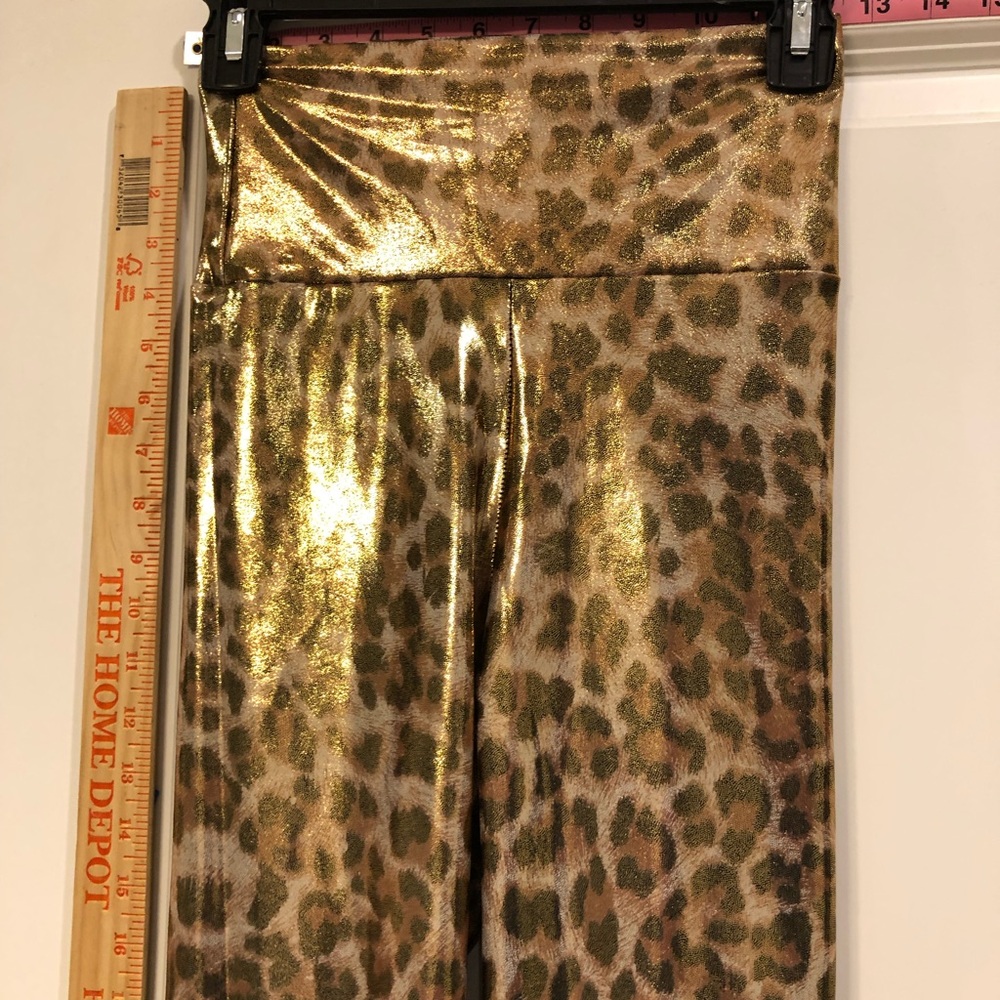 Fun gold leopard print pants